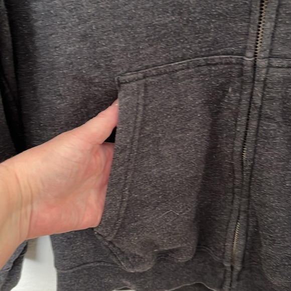 BILLABONG ZIPPER HOODIE SZ L DARK GRAY WORN COUPLE TIMES IN EXCELLENT CONDITION - Picture 6 of 7